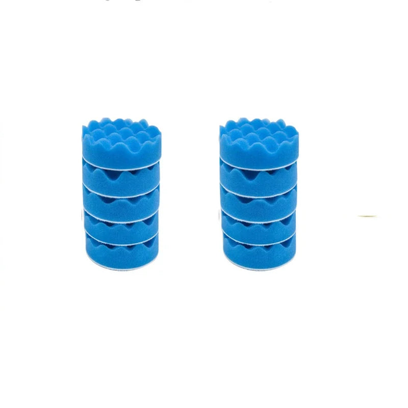 10 Pcs 3 Inch Polishing Pad Foam Drill Sponge Buffing Pads 80Mm Flocking Car Buffer Pads for Detail Polisher Waxing Cleaning