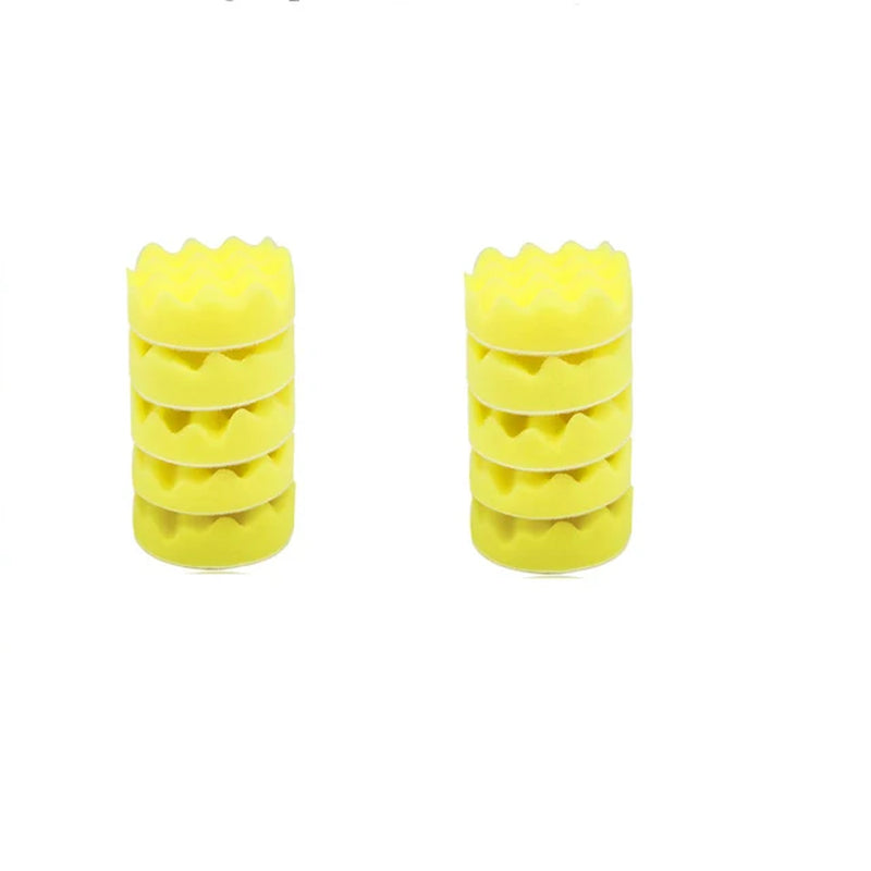 10 Pcs 3 Inch Polishing Pad Foam Drill Sponge Buffing Pads 80Mm Flocking Car Buffer Pads for Detail Polisher Waxing Cleaning