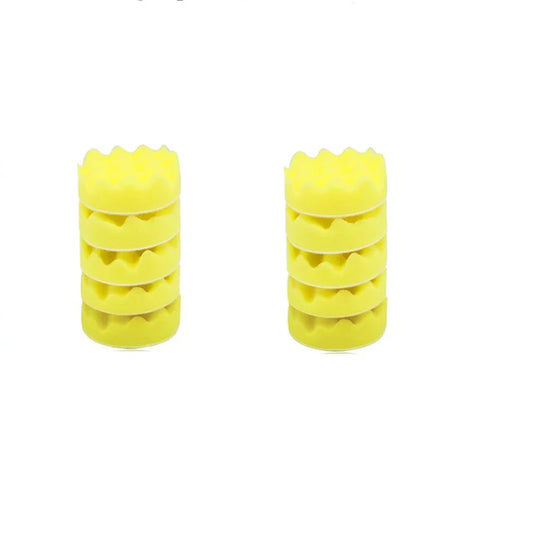 10 Pcs 3 Inch Polishing Pad Foam Drill Sponge Buffing Pads 80Mm Flocking Car Buffer Pads for Detail Polisher Waxing Cleaning