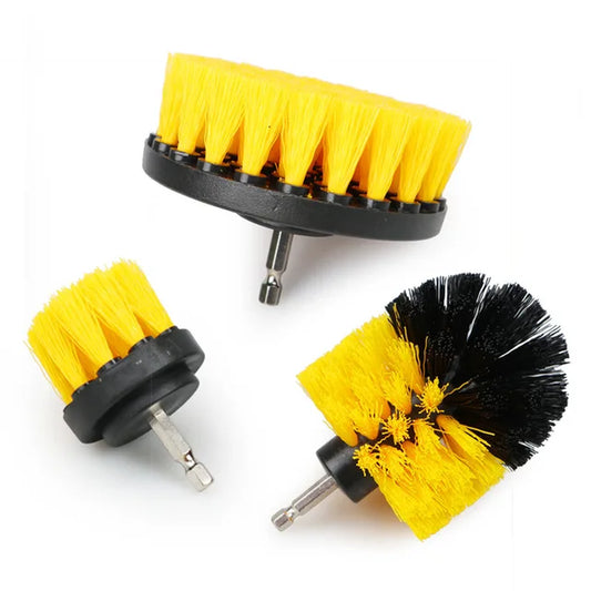 3Pcs Drill Brush Attachment Set Power Scrubber Brush with Drill Scrub Brush for Cleaning Showers Tubs Bathroom Tile Grout Carpet